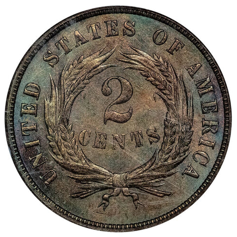 1867 Two Cent Piece - NGC MS 64 BN - Choice Uncirculated