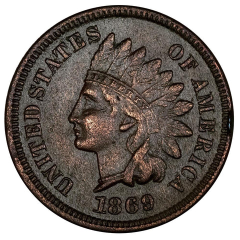 1869 Indian Head Cent - Extremely Fine Detail (corrosion)