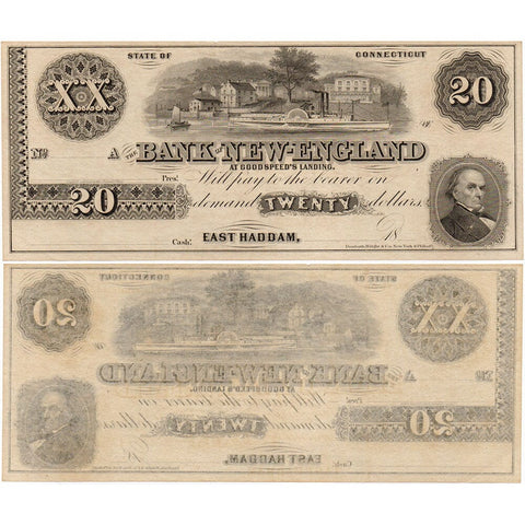 18__ $20 Bank of New England, Goodspeed's Landing Remainder 110-G26a - AU
