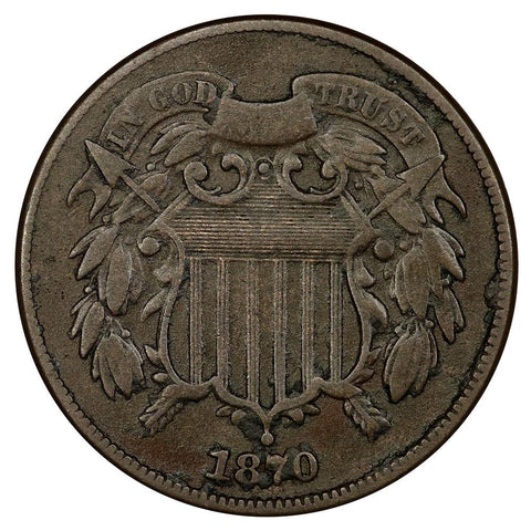 1870 Two Cent Piece - Fine