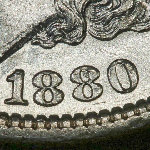 1880-O Morgan Dollar Top-100 VAM-4 Crossbar Overdate Micro O - Choice About Uncirculated