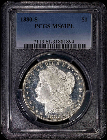 1880-S Morgan Dollar - PCGS MS 61 PL