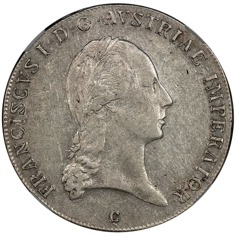 1822-C Austria Franz II Silver Thaler - KM.2162 - NGC XF 40