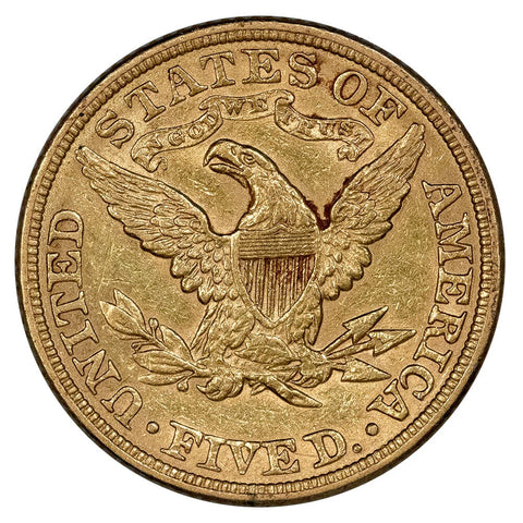 1885 $5 Liberty Head Gold Coin - About Uncirculated