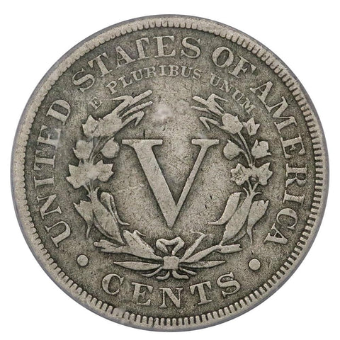 1886 Liberty Head V Nickel - PCGS VG 8 - Very Good