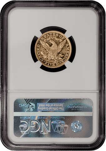 Rare 1892 Proof $5 Liberty Gold Coin - NGC PF 55