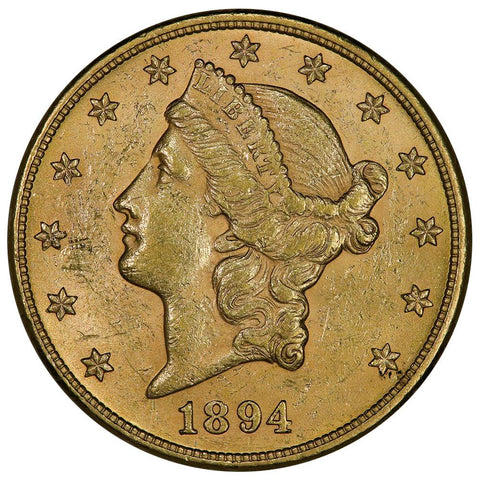 1894 $20 Liberty Double Eagle Gold Coin - About Uncirculated+