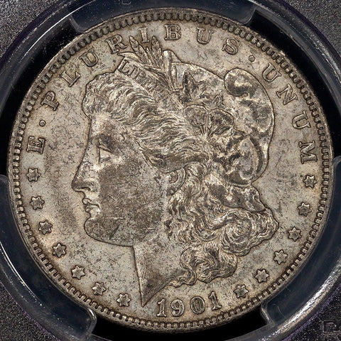 1901 Morgan Dollar Doubled Die Reverse - PCGS AU 53 - Scarce Red Book Variety