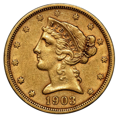 1903-S $5 Liberty Head Gold - About Uncirculated