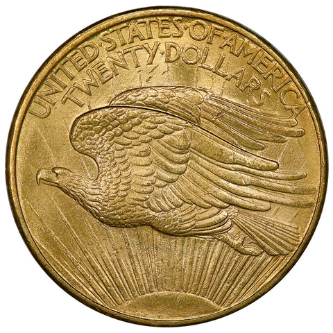 1908 No Motto $20 Saint Gauden's Double Eagle - Brilliant Uncirculated