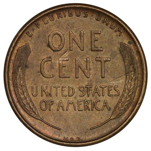 1909-S VDB Lincoln Wheat Cent - Key Date - About Uncirculated