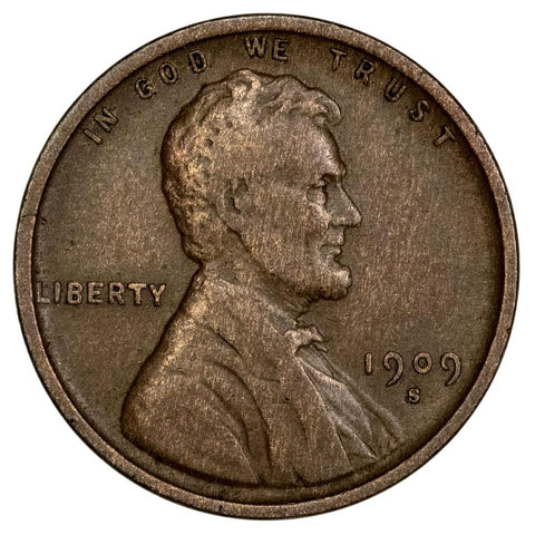 1909-S VDB Lincoln Wheat Cent - Key Date - Very Fine