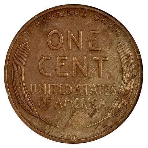 1909-S VDB Lincoln Wheat Cent - Key Date - ANACS Fine 15 Details