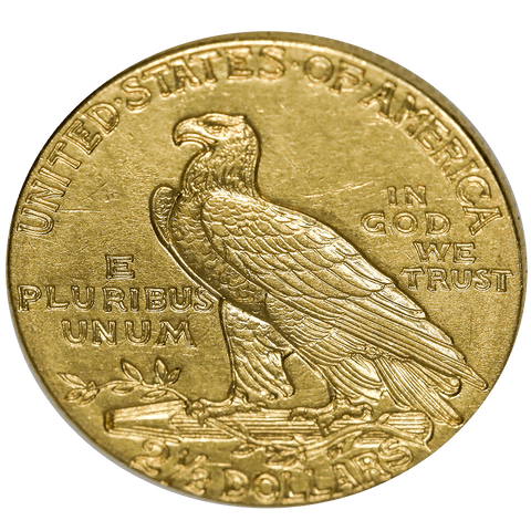 1910 $2.5 Indian Quarter Eagle Gold Coin Pin - About Uncirculated+ Details