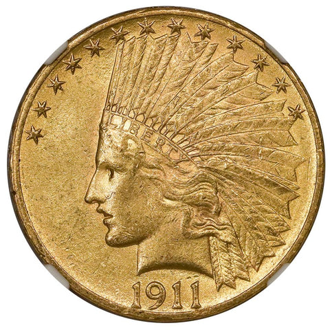 1911 $10 Indian Gold Coin - NGC MS 61 - Brilliant Uncirculated