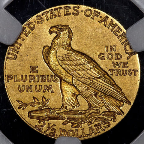 1911-D "Weak D" $2.5 Indian Key Date - NGC AU 53