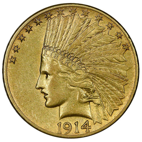 1914 $10 Indian Gold Coin - Extremely Fine