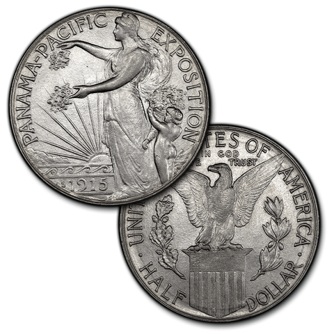 1915-S Panama-Pacific Silver Commemorative Half Dollar - Brilliant Uncirculated