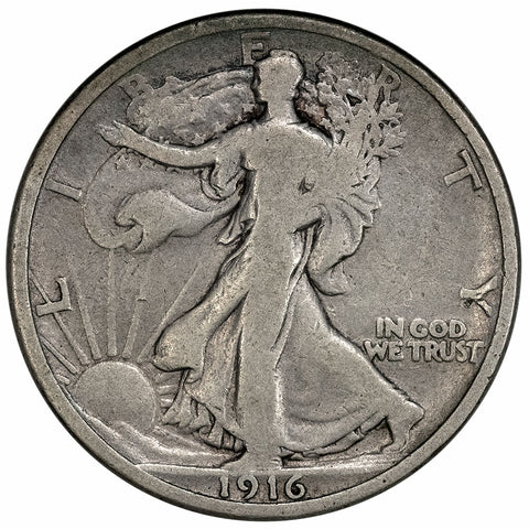 1916 Walking Liberty Half Dollar - Very Good