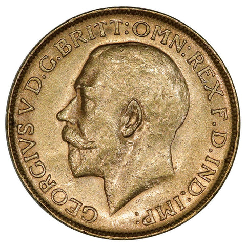 1922 Australia George V Gold Sovereign KM.29 - About Uncirculated