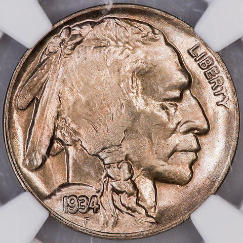 1934-D Buffalo Nickel ~ NGC MS 64 ~ Choice Toned Uncirculated