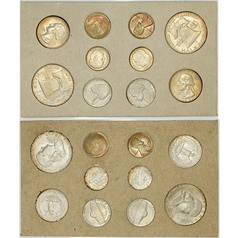 Original 1957 U.S. Mint Double Mint Set P & D - Gem Brilliant Uncirculated