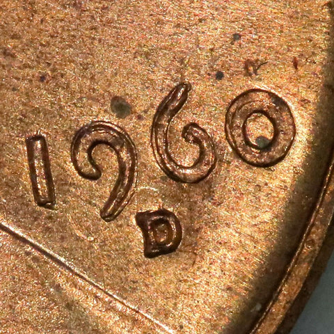 1960-D Large/Small Date Lincoln Cent - FS-101 - Brilliant Uncirculated