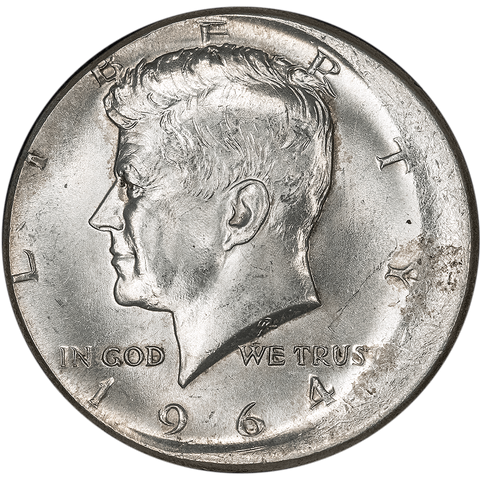 1964 90% Silver Kennedy Half - Struck 5-10% Off-Center - Premium Quality BU