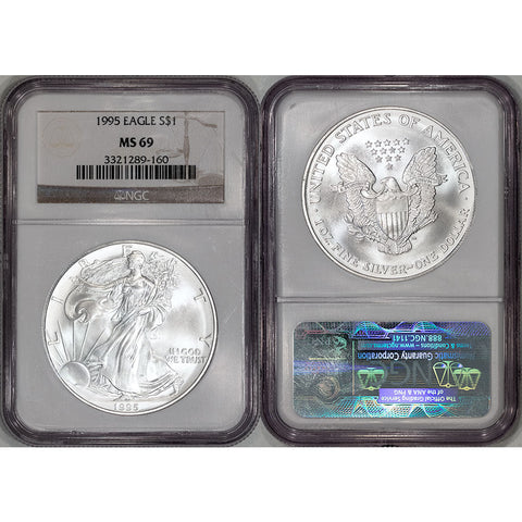 1995 American Silver Eagle - NGC MS 69
