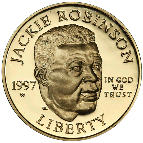 1997-W Jackie Robinson $5 Commemorative Gold ~ Superb Proof