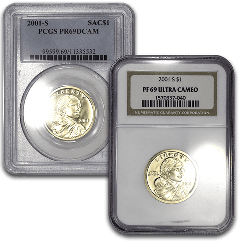 2001-S Proof Sacagawea Dollar in PCGS PR 69 or NGC PF 69
