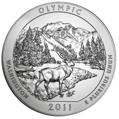 2011 Olympic America The Beautiful 5 oz Silver Quarter - Gem Uncirculated