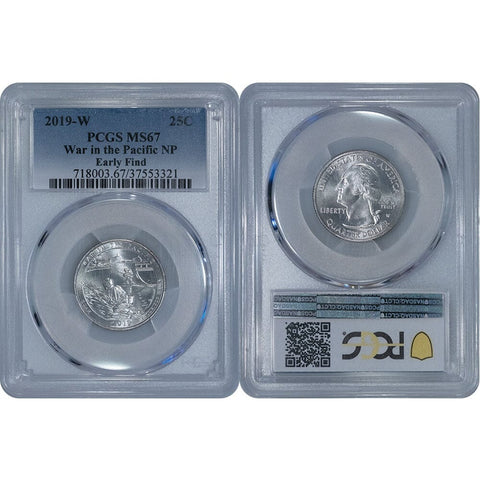 2019-W War in the Pacific, National Parks Quarter- PCGS MS 67