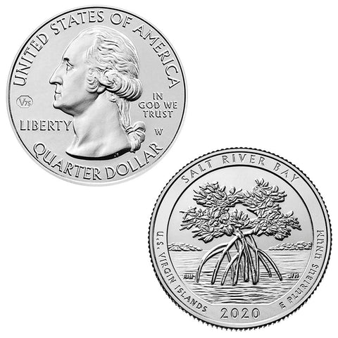 2020-W Salt River Bay National Park Quarter - Fresh From Mint Boxes Uncirculated