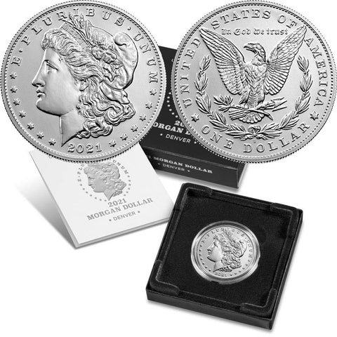 2021-D Morgan .999 Silver Dollars - Gem in OGP w/COA (In Hand)