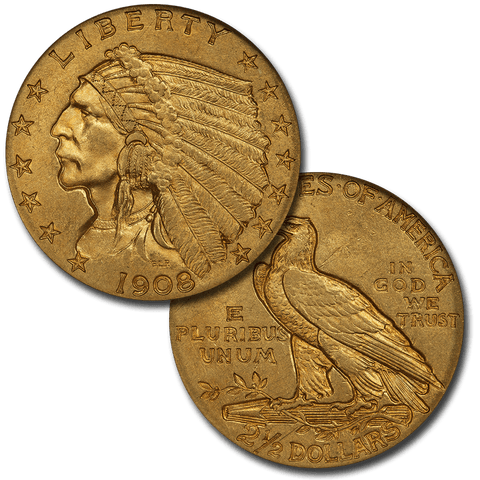 $2.5 Indian Gold Coin Special - Listed By Date/Grade