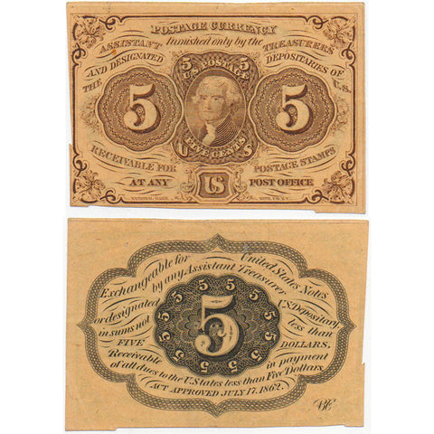 (1862-1863) 1st Issue 5¢ Fractional Fr. 1230 - About Uncirculated