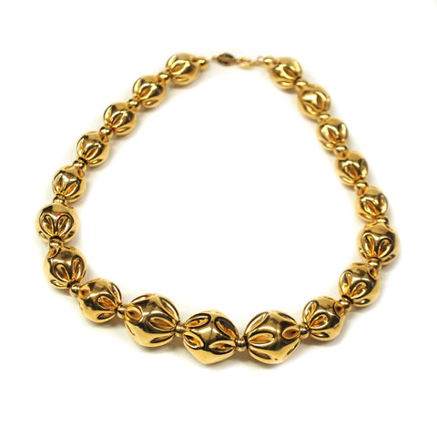 Napier Vintage Vogue Gold Tone Textured Necklace