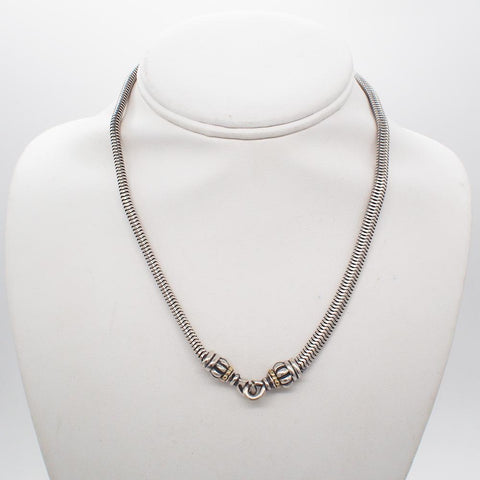 Lagos Caviar Sterling Silver/18K Gold Chain Necklace