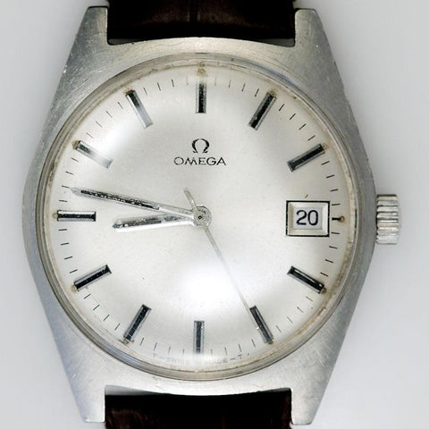 1970 Omega Cal. 613 Manual Quickset Stainless Watch w/ New Leather Band - Strong Runner