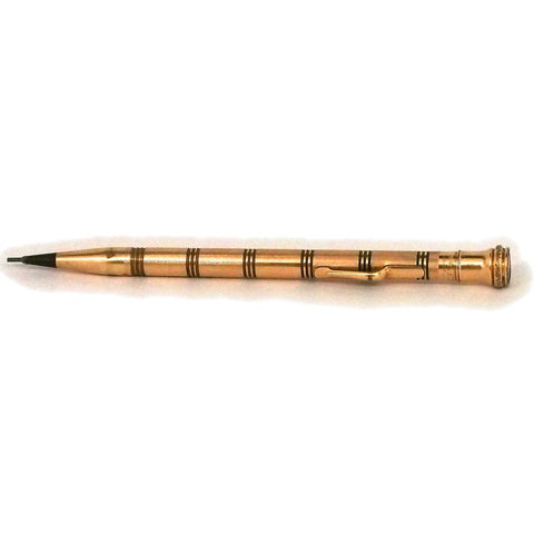 Vintage Wahl Eversharp Gold-Filled Mechanical Pencil - Burgundy Stripes Design