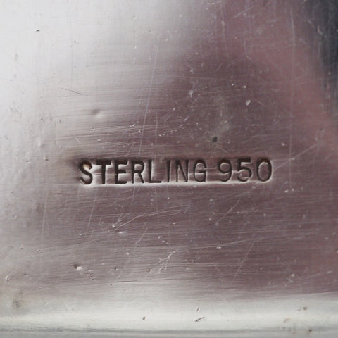 Vintage Cigarette Case 950 Sterling Silver Etched