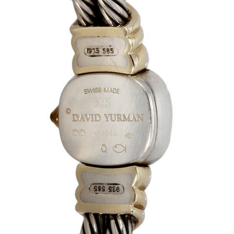 David Yurman Thoroughbred Cable 2-Row Sterling Silver & 14K Gold Watch