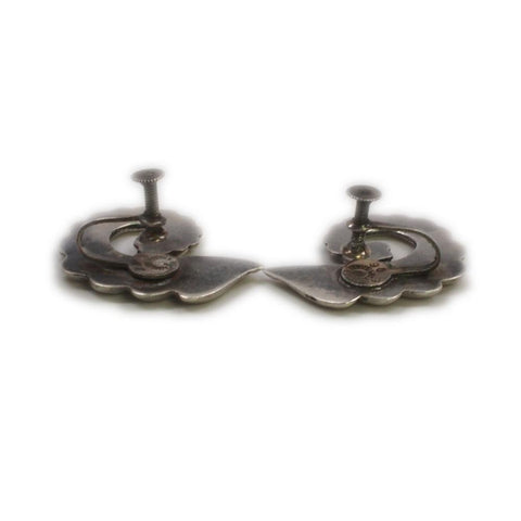 Los Castillo Taxco Mexico Sterling Screwback Clip-on Earrings