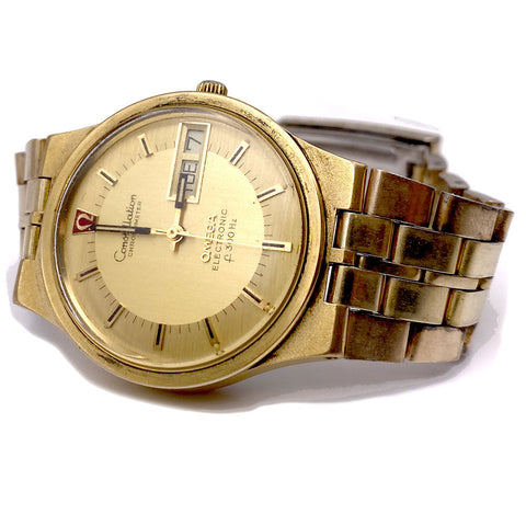 1970s Omega Constellation Chronometer f300 Hz Cal. 1260 14K Gold Filled