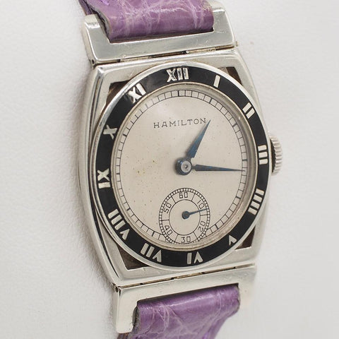 c. 1928 Hamilton 14K Gold Piping Rock 979 Wrist Watch - Very Scarce, Runs