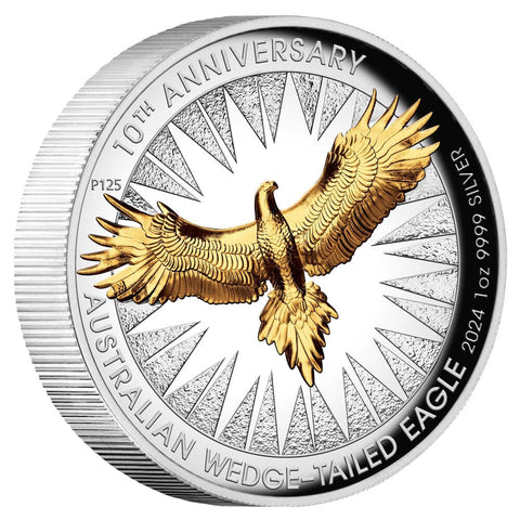 2024 Australia $1 Gilded High Relief Wedge-Tailed Silver Eagle - NGC PF 70 UCAM in OGP w/ CoA