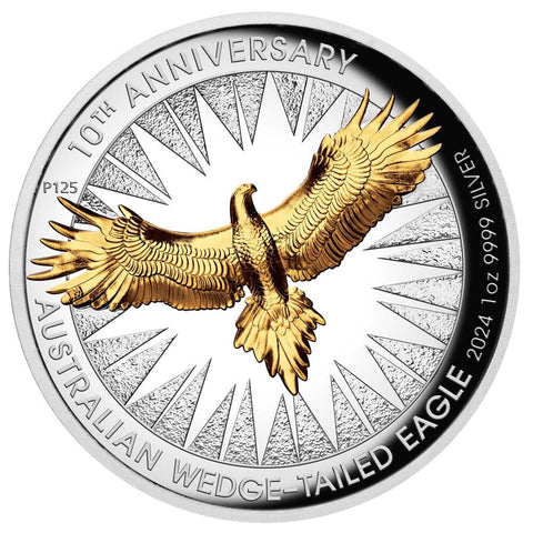 2024 Australia $1 Gilded High Relief Wedge-Tailed Silver Eagle - NGC PF 70 UCAM in OGP w/ CoA