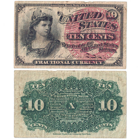 (1869-1875) 4th Issue 10¢ Fractional Fr. 1257 - Very Fine