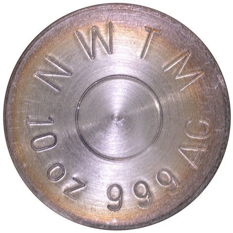 Northwest Territorial Mint 10oz .999 Fine Silver Bullet .50 BMG AP w/ Box and CoA